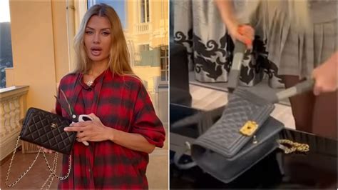 cut up chanel bag|Russian Influencers Cut up Chanel Bags in Protest of Sales Ban .